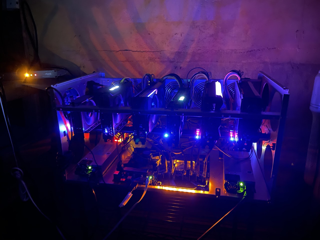Custom cryptocurrency mining rig